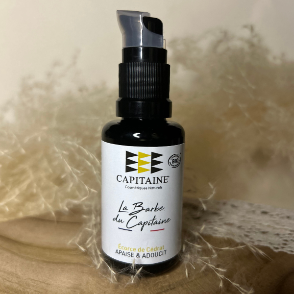 Huile de barbe bio - Ecorce de Cédrat - Apaise & Adoucit - Capitaine Cosmétiques - Made In France