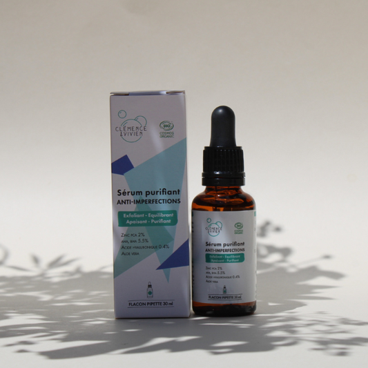 Un sérum de la marque Clémence & Vivien qui rééquilibre la peau et diminue les imperfections.