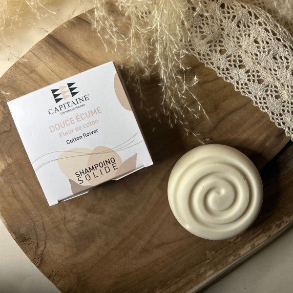 Shampoing solide - Fleur de Coton - Pour toute la famille - Capitaine Cosmétiques - Made In France