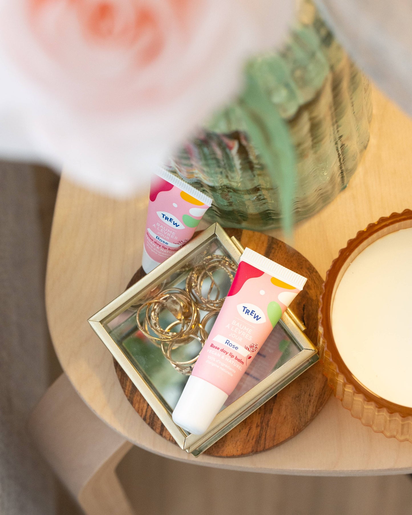 Baume à lèvres naturel à la rose