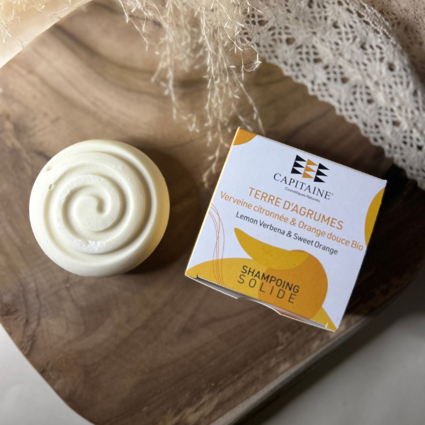 Shampoing solide - Verveine citronnée & Orange douce - Cheveux normaux - Capitaine Cosmétiques - Made In France