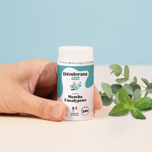 Déodorant solide menthe eucalyptus de la marque Pimpant
