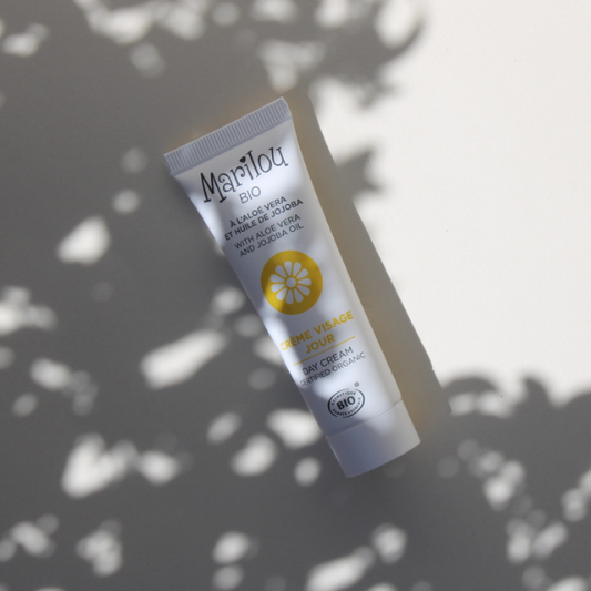 Crème Visage Jour à l'Aloé Vera et Huile de Jojoba de la marque Marilou Bio