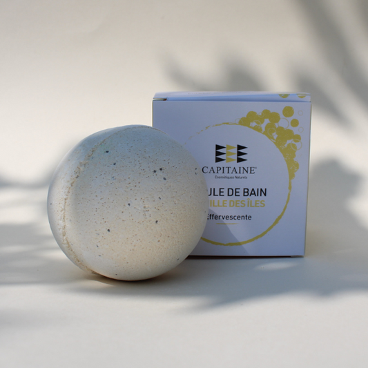Boule de bain effervescente - Vanille des îles - Capitaine Cosmétique