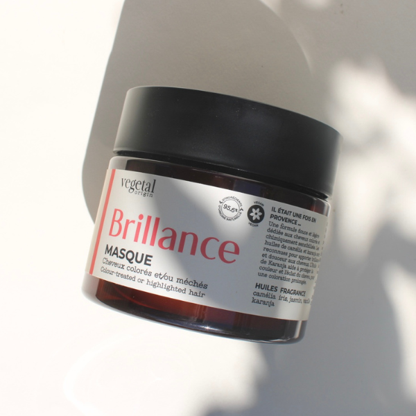 Masque brillance pour les cheveux colorés et ou méchés de la marque Vegetal Origin