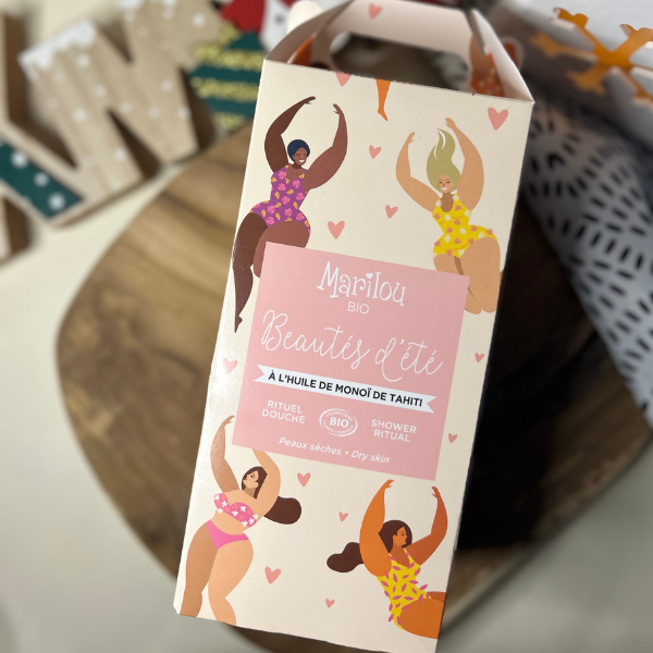 Coffret Beauté d'été à l'huile de Monoï de Tahiti bio de la marque Marilou Bio