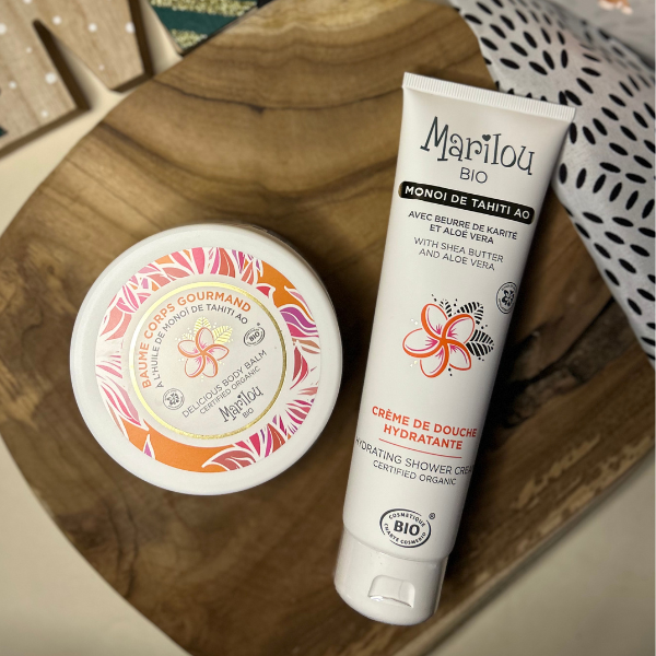 Coffret Beauté d'été à l'huile de Monoï de Tahiti bio de la marque Marilou Bio