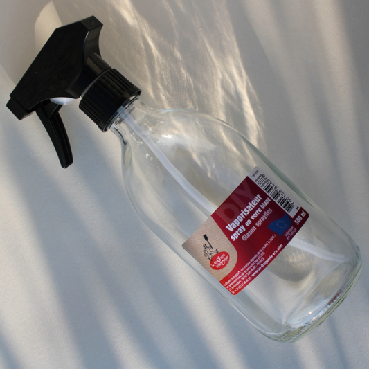Vaporisateur spray en verre blanc