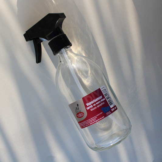 Vaporisateur spray en verre blanc