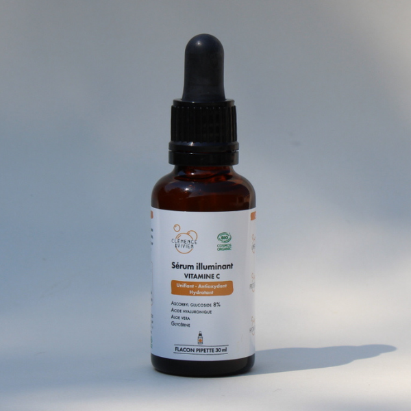 Sérum illuminant Vitamine C + Acide hyaluronique - 100% d'origine naturelle - Made In France - Clémence et Vivien