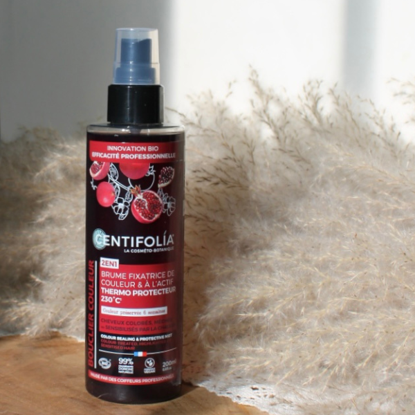 Brume fixatrice de couleur et a l'actif thermo protecteur de la marque Centifolia