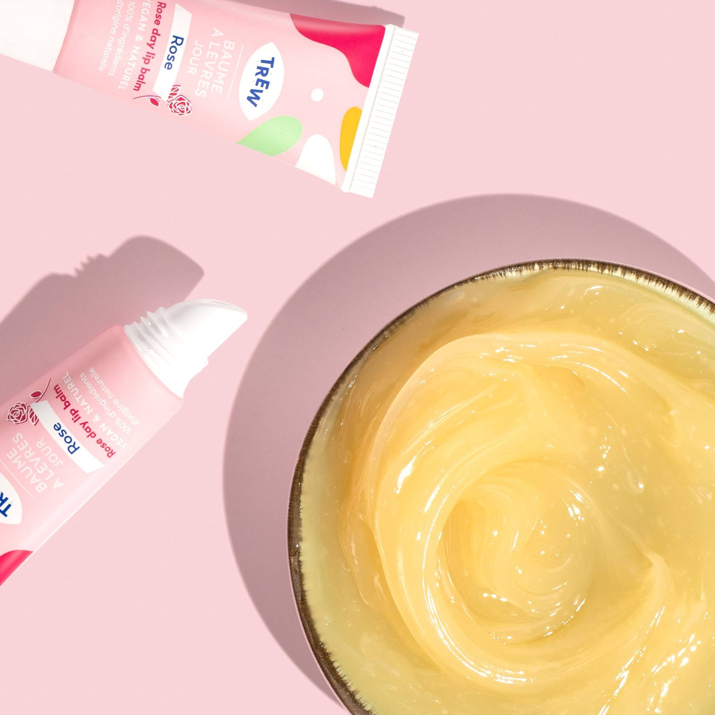 Baume à lèvres naturel à la rose de la marque Trew