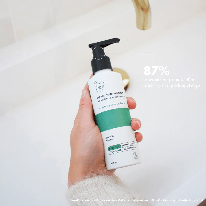 Le Gel nettoyant purifiant nettoie la peau en profondeur tout en douceur. Grâce à une combinaison d'actifs minéraux, l'excès de sébum est régulé, les impuretés sont gommées et les pores resserrés. La peau est fraîche, nette et douce.