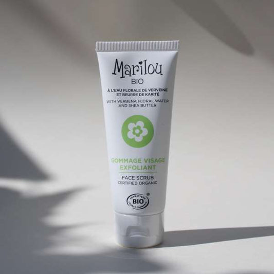 Gommage Visage Exfoliant à l'eau florale de verveine et beurre de karité, fabriqué en France