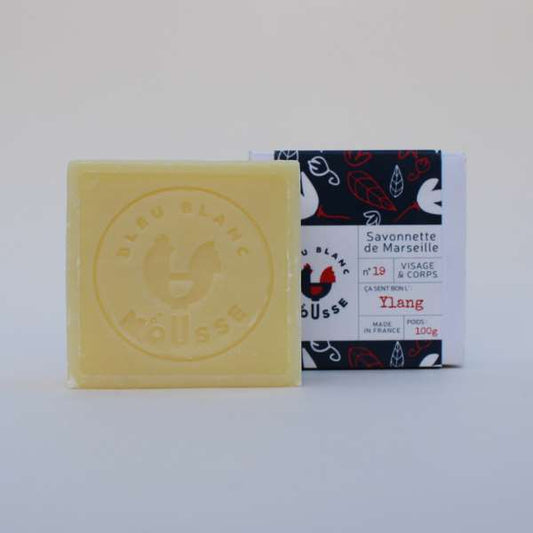 Savon au Ylang-Ylang, fabriqué en France de la marque Bleu Blanc Mousse