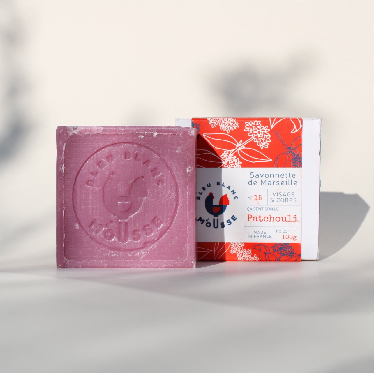 savon solide au patchouli de la marque Bleu Blanc Mousse