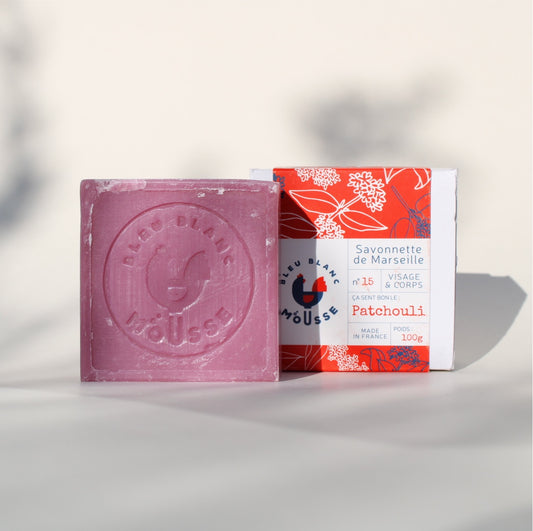 savon solide au patchouli de la marque Bleu Blanc Mousse