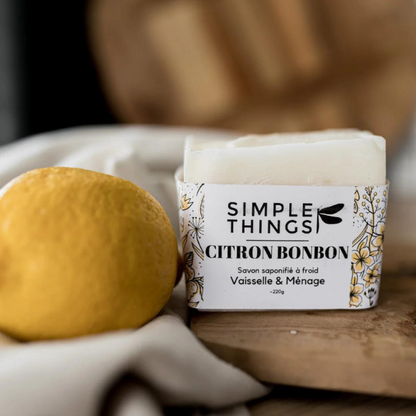 Savon saponifié à froid vaisselle & Ménage senteur Citron Bonbon, fabriqué en France