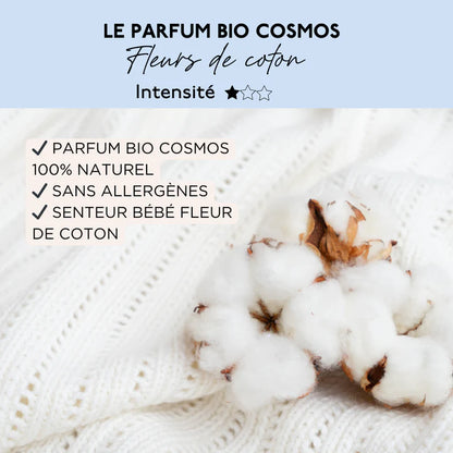 Lessive concentrée pour bébé & peaux sensibles parfum fleur de coton de la marque Maia Home