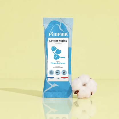 Gel lavant mains fleur de coton poudre à diluer de la marque Pimpant