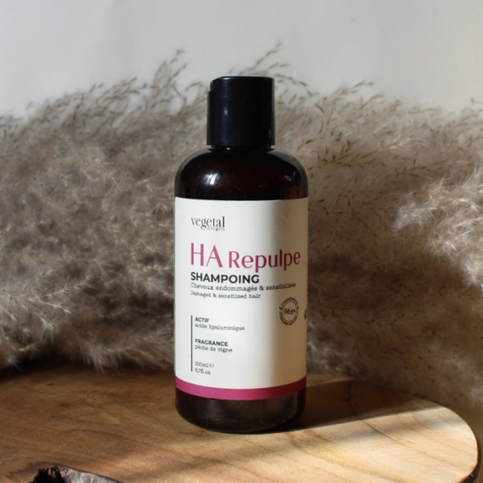 Shampoing HA Repulpe – Cheveux très Sensibilisés POUR LES CHEVEUX ULTRA-SENSIBILISÉS ET/OU CHIMIQUEMENT ENDOMMAGÉS