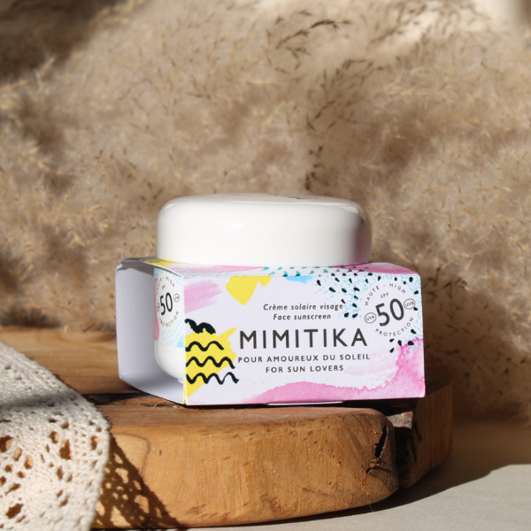 Crème solaire visage spf50 de la marque Mimitika