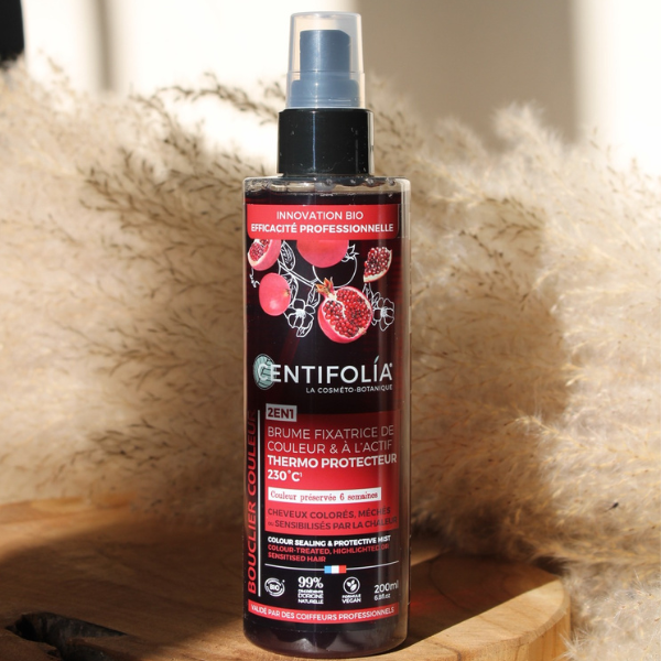 Brume fixatrice de couleur et a l'actif thermo protecteur de la marque Centifolia