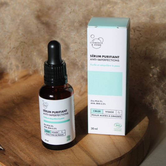 Un sérum qui rééquilibre la peau et diminue les imperfections.