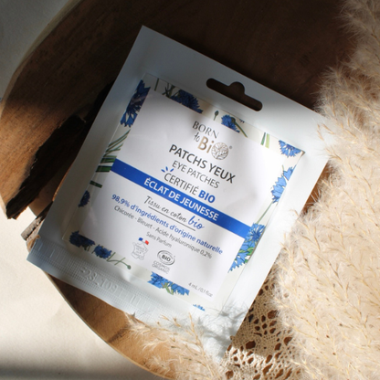 Patchs yeux en tissu défatiguant de la marque Born To Bio