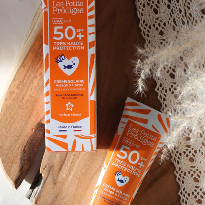 Crème solaire visage & corps spf50 de la marque les petits prodiges