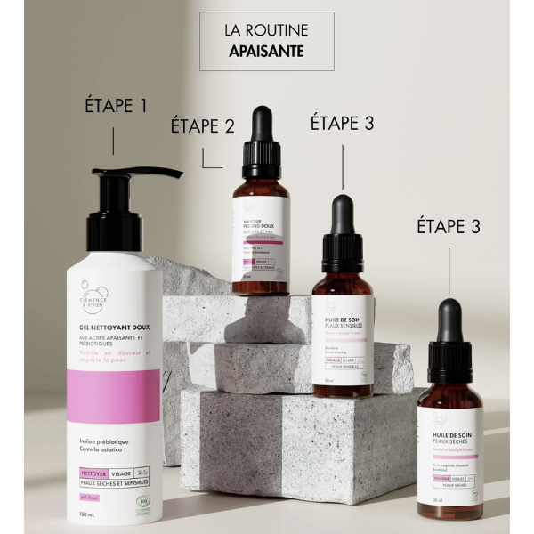 Une huile de soin qui nourrit et assouplit la peau.