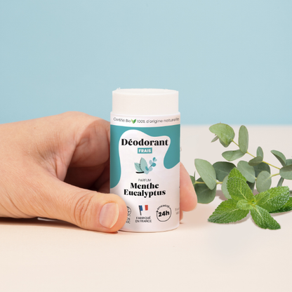 Déodorant solide menthe eucalyptus de la marque Pimpant