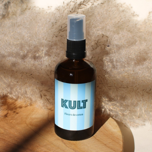 Brume parfumée pour la maison fleur de coton de la marque Kult Collection