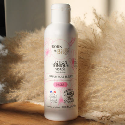 Lotion tonique eau de rose et eau de bleuet de la marque Born To Bio