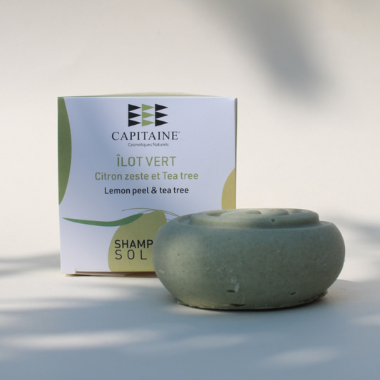 Shampoing solide Citron zeste & Tea Tree - Antipelliculaire - Capitaine Cosmétique - Made In France