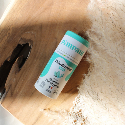 Déodorant solide menthe eucalyptus de la marque Pimpant