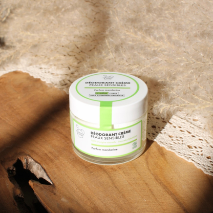 Déodorant solide peau sensible au parfum Mandarine de la marque Clémence & Vivien