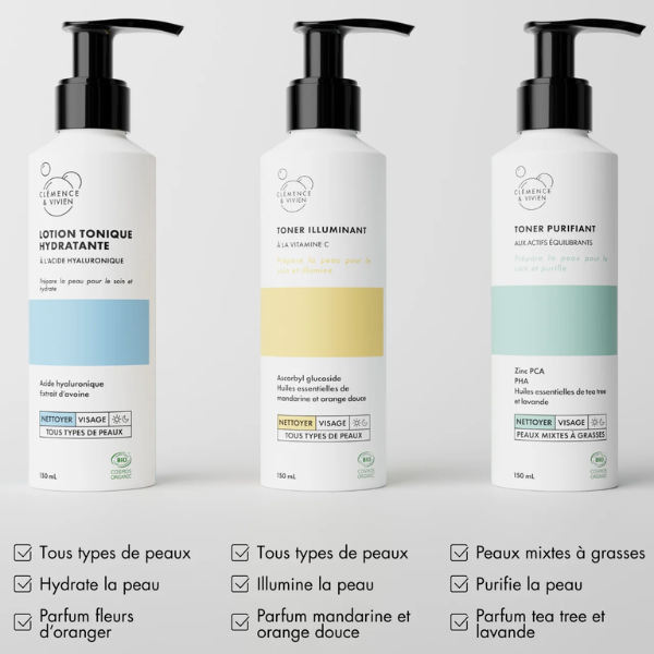 Un toner purifiant pour une peau nette, fraîche et rééquilibrée.