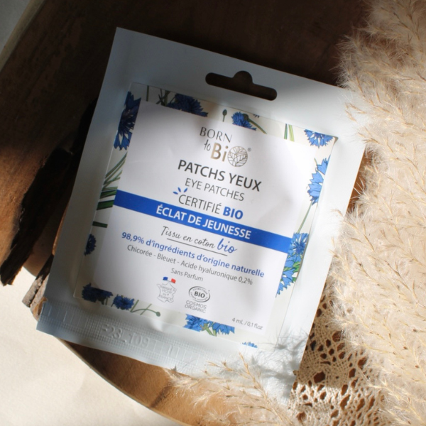 Patchs yeux en tissu défatiguant de la marque Born To Bio