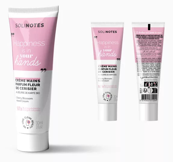 Crème mains parfum fleur de cerisier de la marque Solinotes