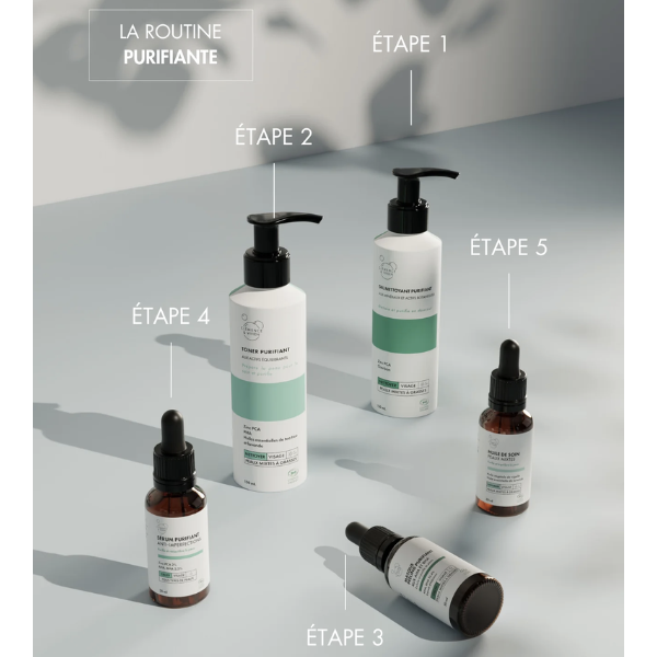Un toner purifiant pour une peau nette, fraîche et rééquilibrée.