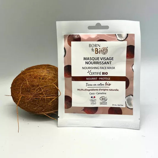 Masque en tissu visage nourrissant de la marque Born To Bio