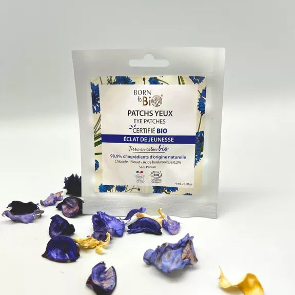 Patchs yeux en tissu défatiguant de la marque Born To Bio
