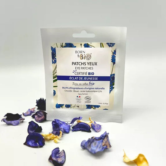 Patchs yeux en tissu défatiguant de la marque Born To Bio