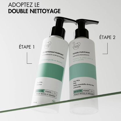 Un toner purifiant pour une peau nette, fraîche et rééquilibrée.