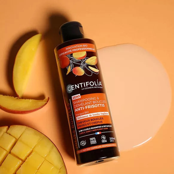 Shampoing & demelant anti frisottis pour les cheveux bouclés de la marque Centifolia