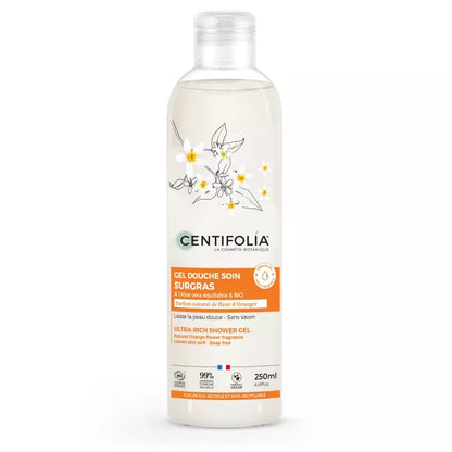 Gel douche soin surgras fleur d'oranger bio de la marque Centifolia