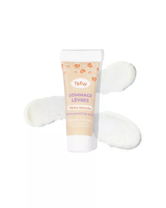 Gommage lèvres pêche blanche de la marque Trew