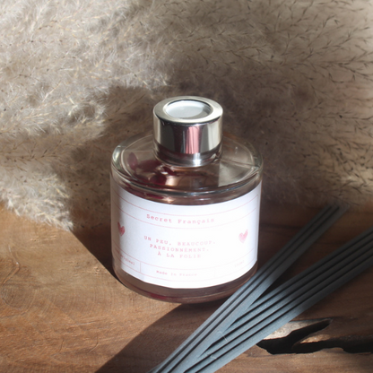 Diffuseur de parfum senteur Prune de Damas, Rose et Patchouli fabriqué à la main en France