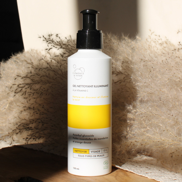 Gel nettoyant illuminant de la marque Clémence & Vivien 